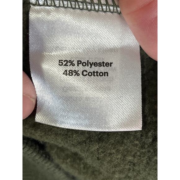 REI Co-op Olive Green Crewneck Sweatshirt Logo Graphic Pullover Fleece L - Picture 4 of 8